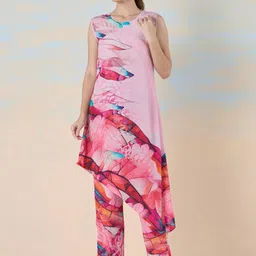 navyasa by liva Printed Sleeveless Tunic With Flared Trouser Co-Ords-picture-25