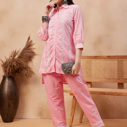 Anouk Embroidered Pure Cotton Top & Trouser image 4
