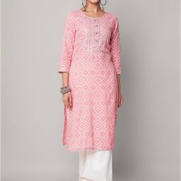 God Bless Women Peach-Coloured Gotta Patti Kurta with Skirt-image-56