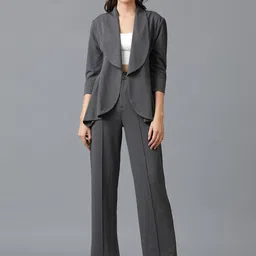 Kotty Shawl Neck Coat With Trouser-image-5