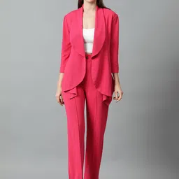 Kotty Pink Shawl Neck Blazer & Trousers-image-49