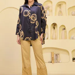First Resort by Ramola Bachchan Printed Shirt Collar Shirt With Trouser-picture-13