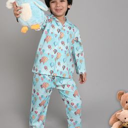 BAESD Boys Conversational Printed Pure Cotton Night Suit-23