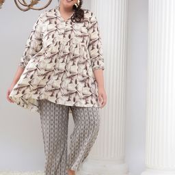Bani Women Plus Size Printed V-Neck Tunic With Trousers-picture-26