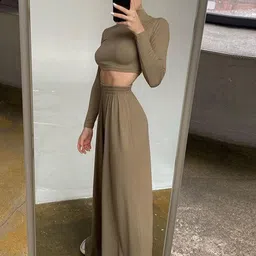 StyleCast Round Neck Top & Trousers Co-Ords-image-58