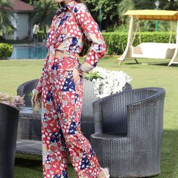 Sera Women Red & Blue Printed Co-Ords-image-29
