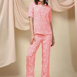 Moda Rapido Printed Top With Trousers-image-17