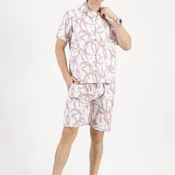 RAVINIK Printed Short Sleeves Shirt With Shorts-image-44