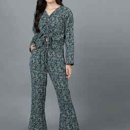 Fashfun Women Green Printed Co-Ords-95