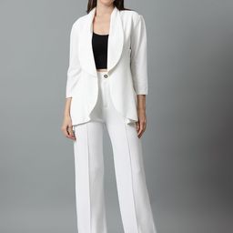 Kotty White Shawl Neck Blazer & Trousers-image-18