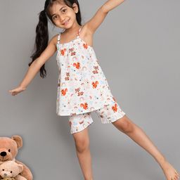 BAESD Girls Conversational Printed Pure Cotton Night Suit-image-79