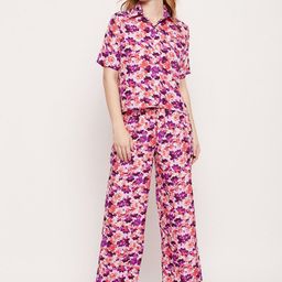 Fashfun Floral Printed Crepe Shirt With Trousers-58