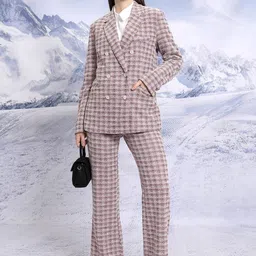 Tokyo Talkies Multi Long Blazer With Wideleg Trousers-picture-23
