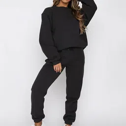 LULU & SKY Solid Sweatshirt & Joggers Set-image-29