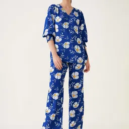 SALT ATTIRE Printed V-Neck Tunic With Trousers Co-Ords-image-31