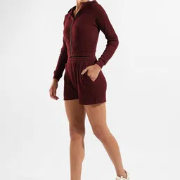 Campus Sutra Women Maroon Pure Cotton Co-Ords-image-52