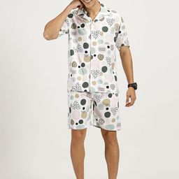 RAVINIK Printed Shirt & Shorts Co-Ord Set-image-35