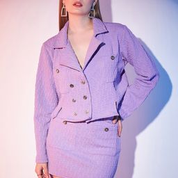 STREET 9 Self Design Coat With Skirt-picture-10