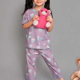 BAESD Conversational Printed Pure Cotton Night Suit-8