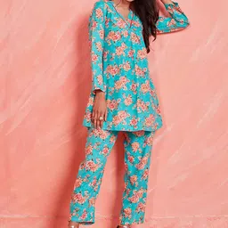 Sangria Printed Tunic & Trouser Co-Ord Set-picture-11