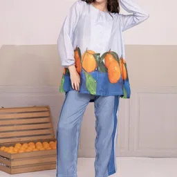 Bannos Swagger Printed Top With Striped Trousers Co-Ords-picture-55