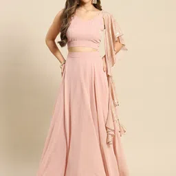 MABISH by Sonal Jain V-Neck Top With Flared Skirt Co-Ords-picture-5