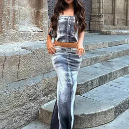 LULU & SKY Tube Top with Max-Length Skirt-image-6