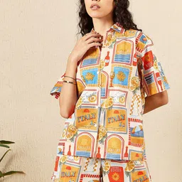 Uptownie Printed Two Piece Shorts & Shirt Set-picture-48