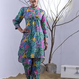 Advya Floral Printed Cotton Tunic With Trouser-picture-36