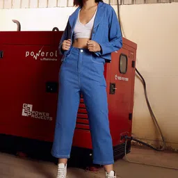 Athena Denim Pure Cotton Top With Trouser-image-30