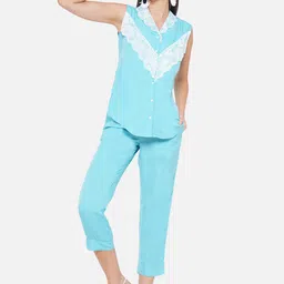 bellamia Lace Detailed Shirt With Trousers-image-25