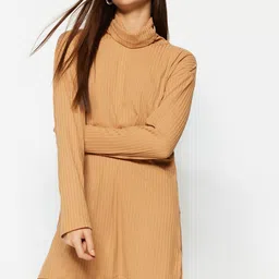 Trendyol Self Design Turtle Neck Tunic With Trousers-image-53