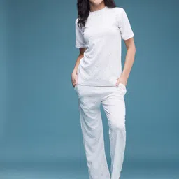 DressBerry Self Design Round Neck Top & Trousers-picture-58
