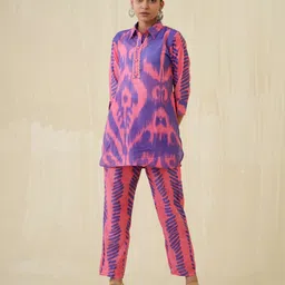 Ishin Abstract Printed Tunic With Trousers-picture-9