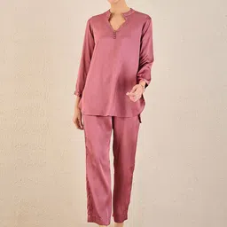 First Resort by Ramola Bachchan Top With Trousers Co-Ords-picture-30
