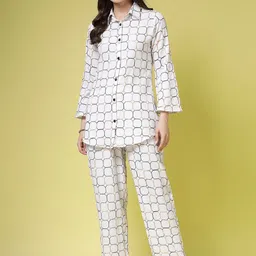 Clora Creation Embroidered Shirt With Trousers Co-Ords-image-10