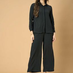 Fashfun Self Design Long Sleeves Shirt With Trousers-picture-21