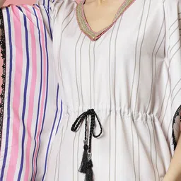Clora Creation Printed V-Neck Kaftan Tunic With Trousers image 2