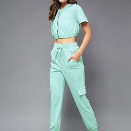 Miss Chase Round Short Solid Crop Regular Co-Ord Set-picture-37