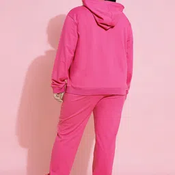 SASSAFRAS Curve Plus Size Typography Printed Sweatshirt & Joggers image 4