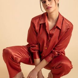 Lounge Dreams Long Sleeves Shirt Collar With Trousers-picture-34