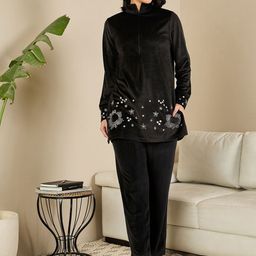 July Printed High Neck Night Suit-image-21