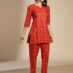 KALINI Floral Printed Top With Trousers Co-Ords-picture-34