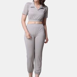 Popwings Spread Collar Crop Top & Joggers-image-86