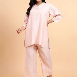 Bani Women Self Design V-Neck Tunic Top with Trouser-picture-19