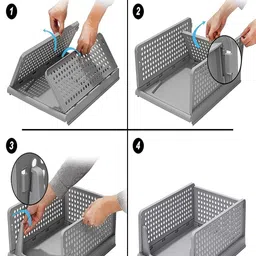 Sasimo Grey Set of 6 Reusable Multi-Utility Organisers image 5