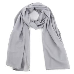 Light Grey Georgette Chiffon Hijab image 1