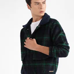 Campus Sutra Checked Windcheater Cotton Tailored Jacket-picture-53