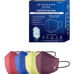 GIORDANO Unisex 4 Pcs Solid Reusable Outdoor 6-Ply Protective Outdoor Masks-picture-12