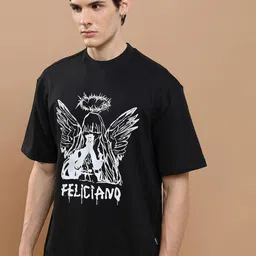 HIGHLANDER Unisex Typography Printed Hooded Drop-Shoulder Oversized T-shirt-picture-13